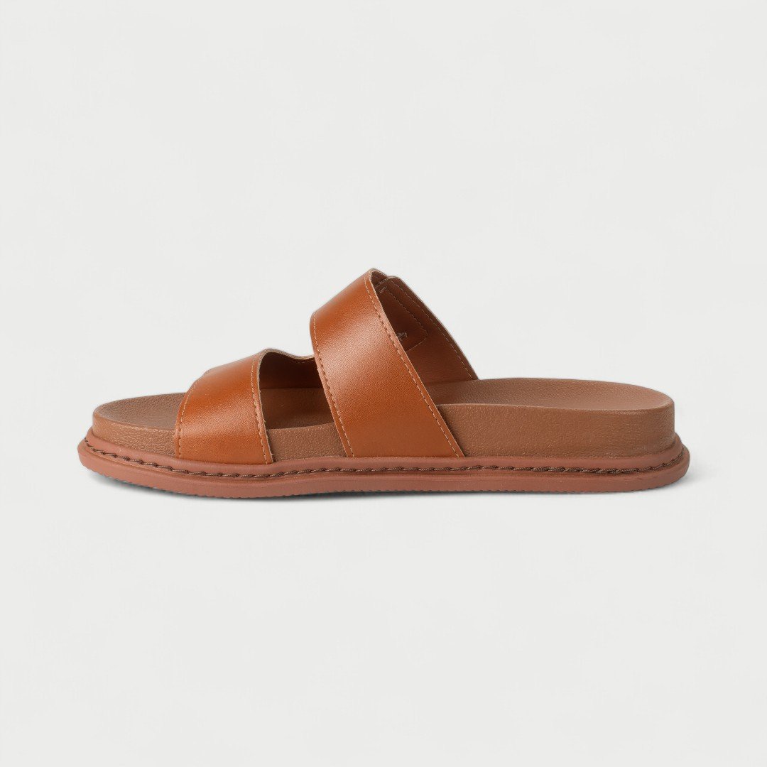 Chinelo Papete Dakota Com Detalhe Em Strass Caramelo Caramelo 4