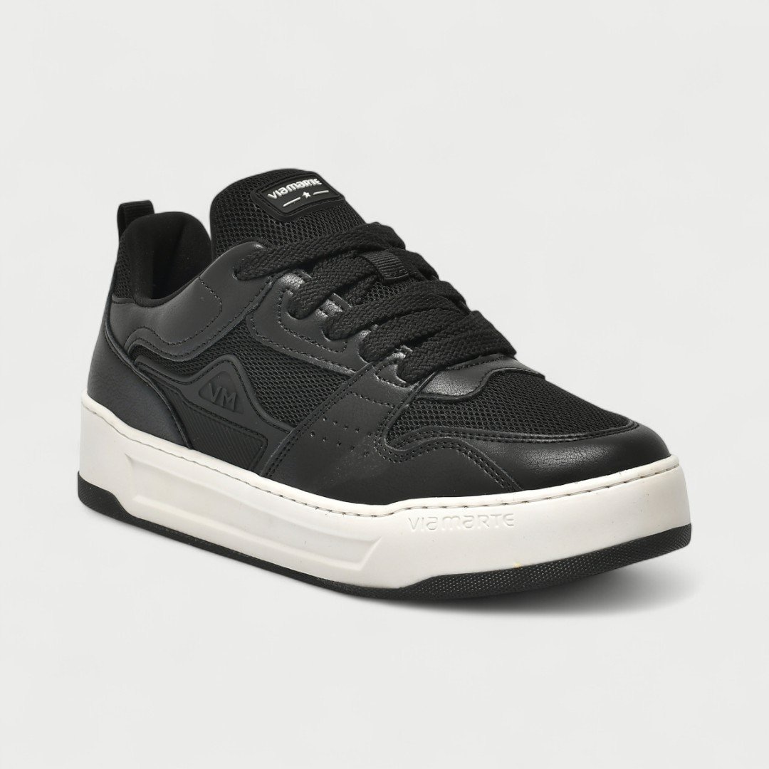 Tênis Via Marte Casual Feminino Preto Preto 2