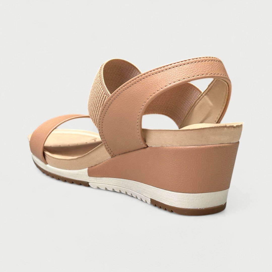 Sandália Anabela Modare Conforto Calce Fácil Nude Nude 4