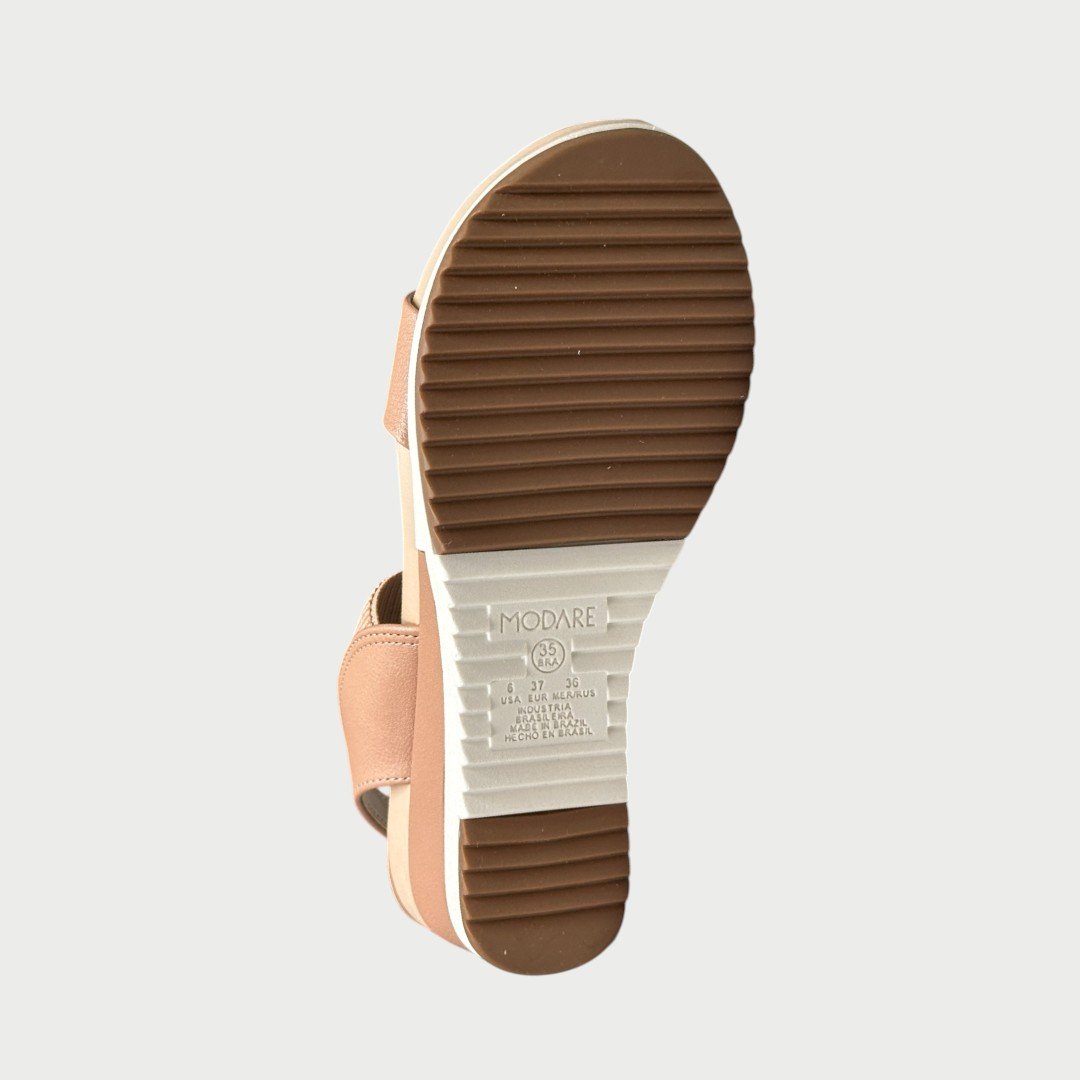 Sandália Anabela Modare Conforto Calce Fácil Nude Nude 5