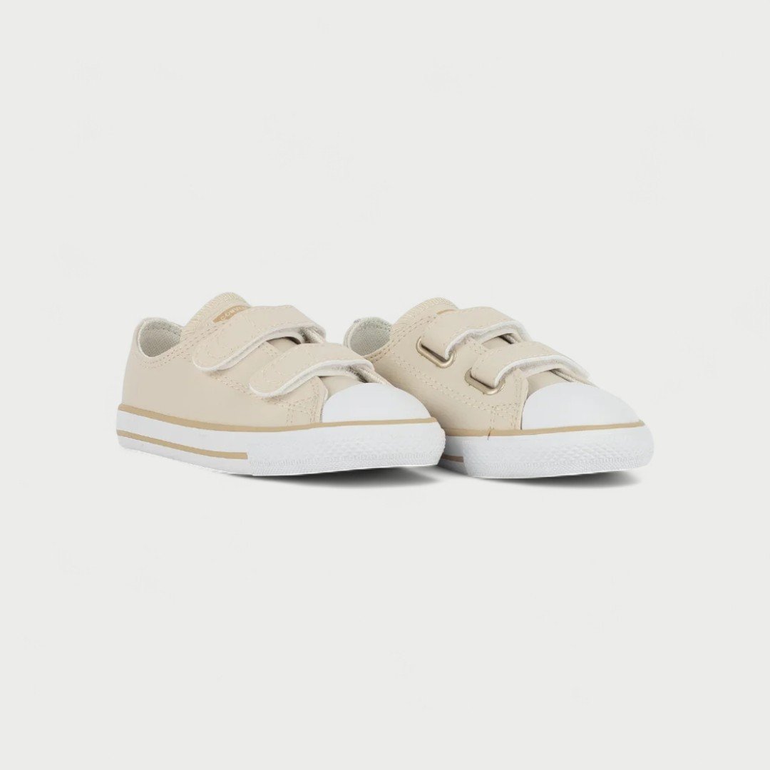 Tênis Converse Chuck Taylor All Star 2V Kids Bege Claro Nude Bege Claro/Caqui Fosco/Branco 2