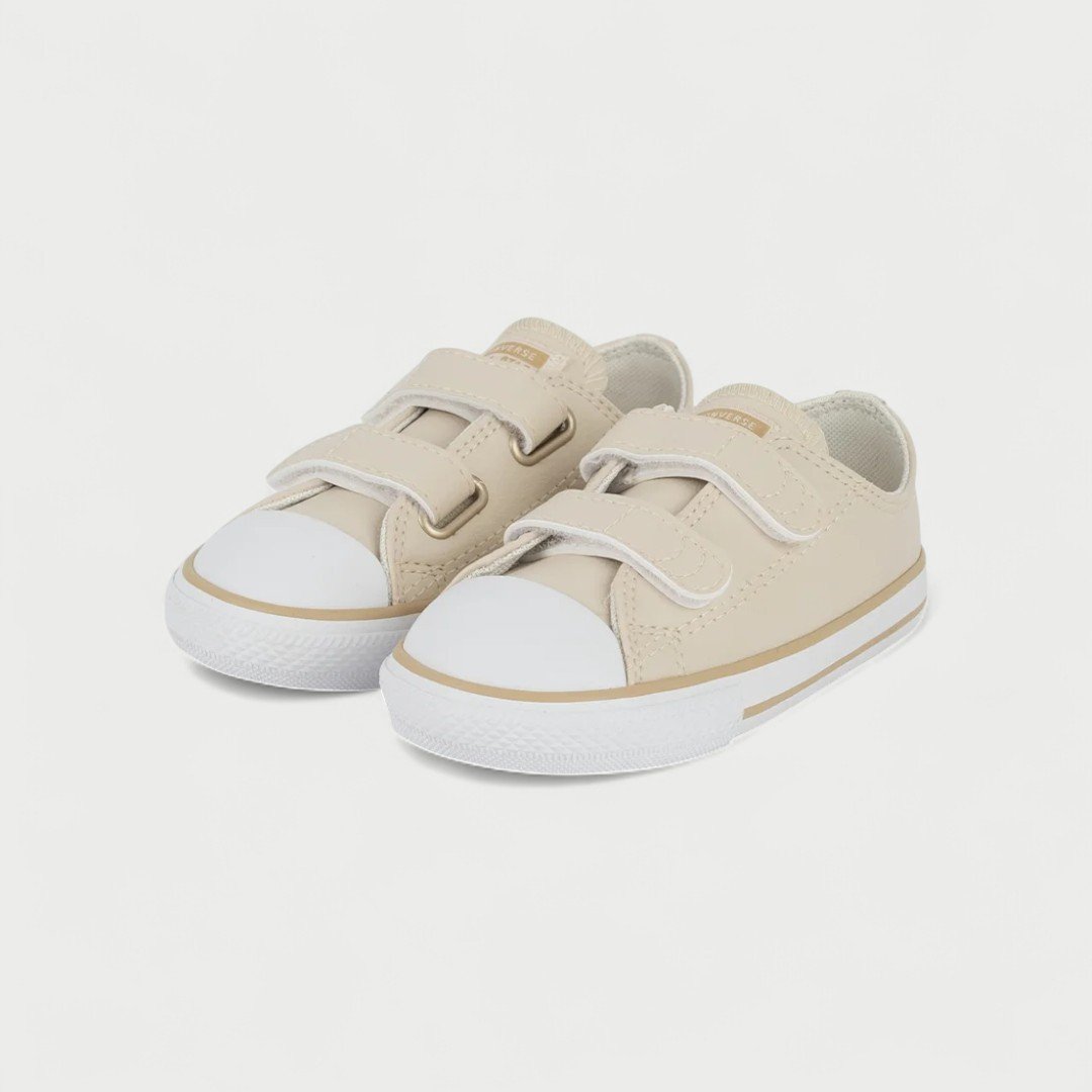 Tênis Converse Chuck Taylor All Star 2V Kids Bege Claro Nude Bege Claro/Caqui Fosco/Branco 3