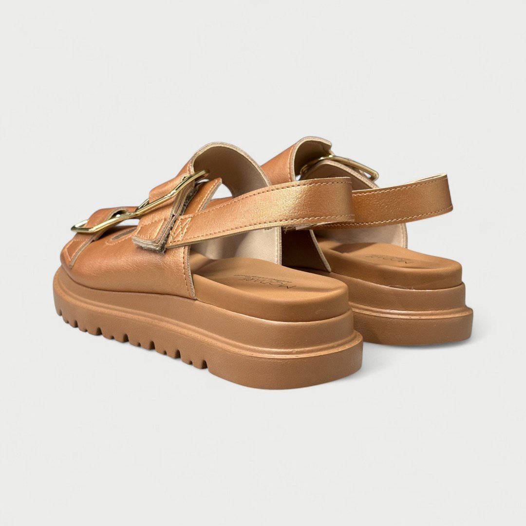 Sandália Modare Plataforma Metalizada Bronze Bronze 3