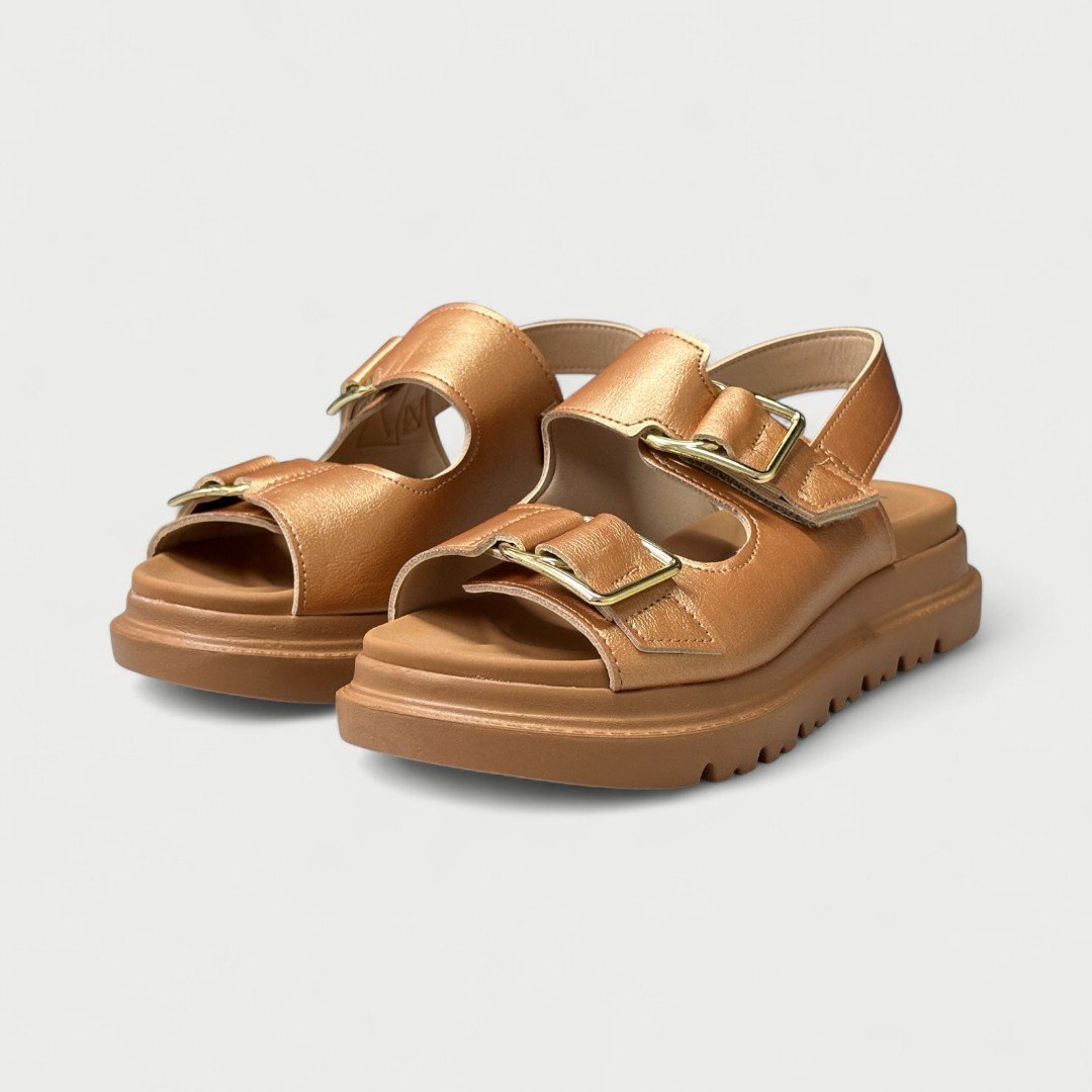 Sandália Modare Plataforma Metalizada Bronze Bronze 4