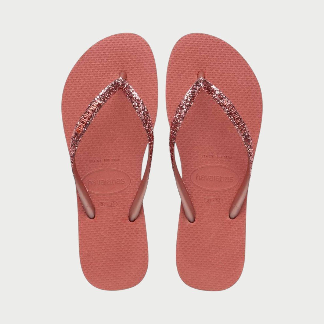 Chinelo Havaianas Slim Glitter II Rosa Rosa 2