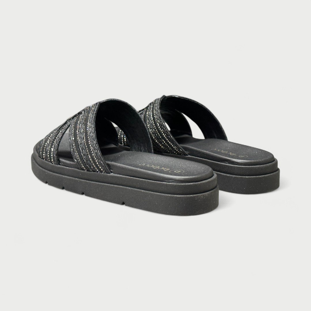 Tamanco Flat Papete Feminino Bebecê Preto Preto 4