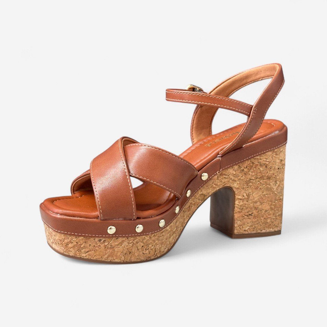 Sandália Bebecê Plataforma Boho Marrom Marrom 3