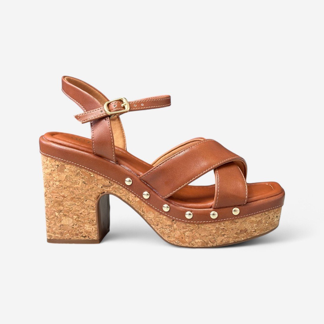 Sandália Bebecê Plataforma Boho Marrom