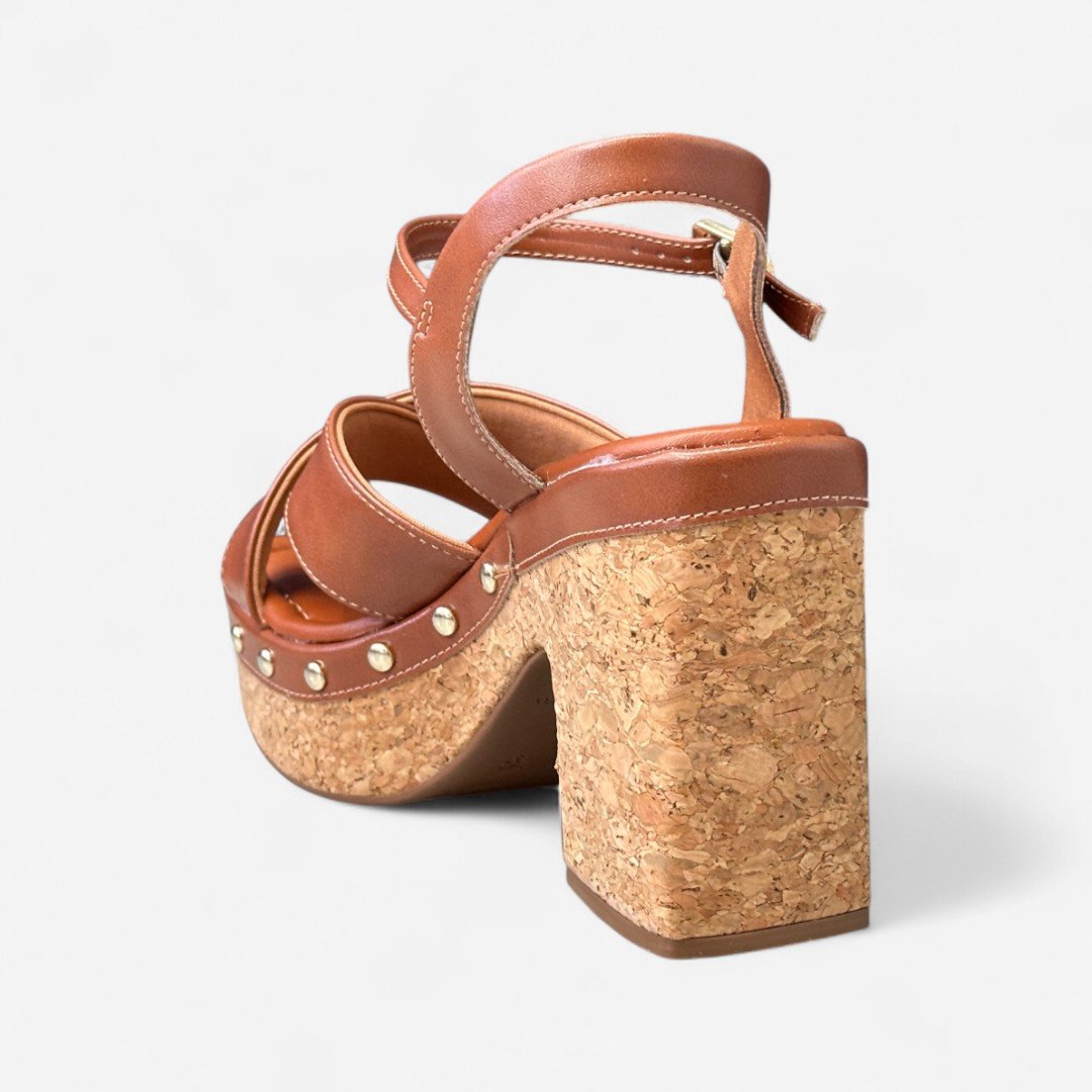 Sandália Bebecê Plataforma Boho Marrom Marrom 4