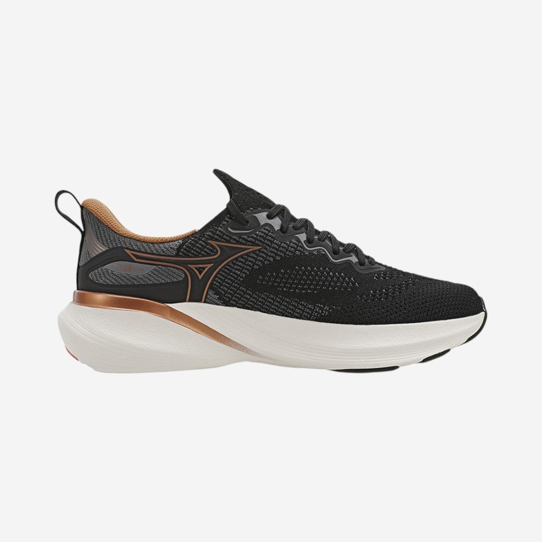 Tênis De Corrida Mizuno Glow 3 Feminino Preto Preto/Bronze 4