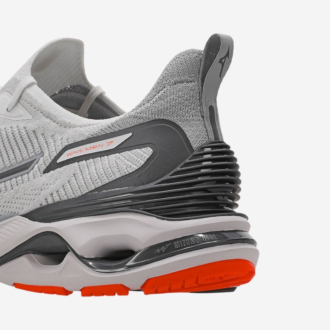 Tênis de Corrida Masculino Mizuno Wave Mirai 7 Branco Branco/Cinza 8