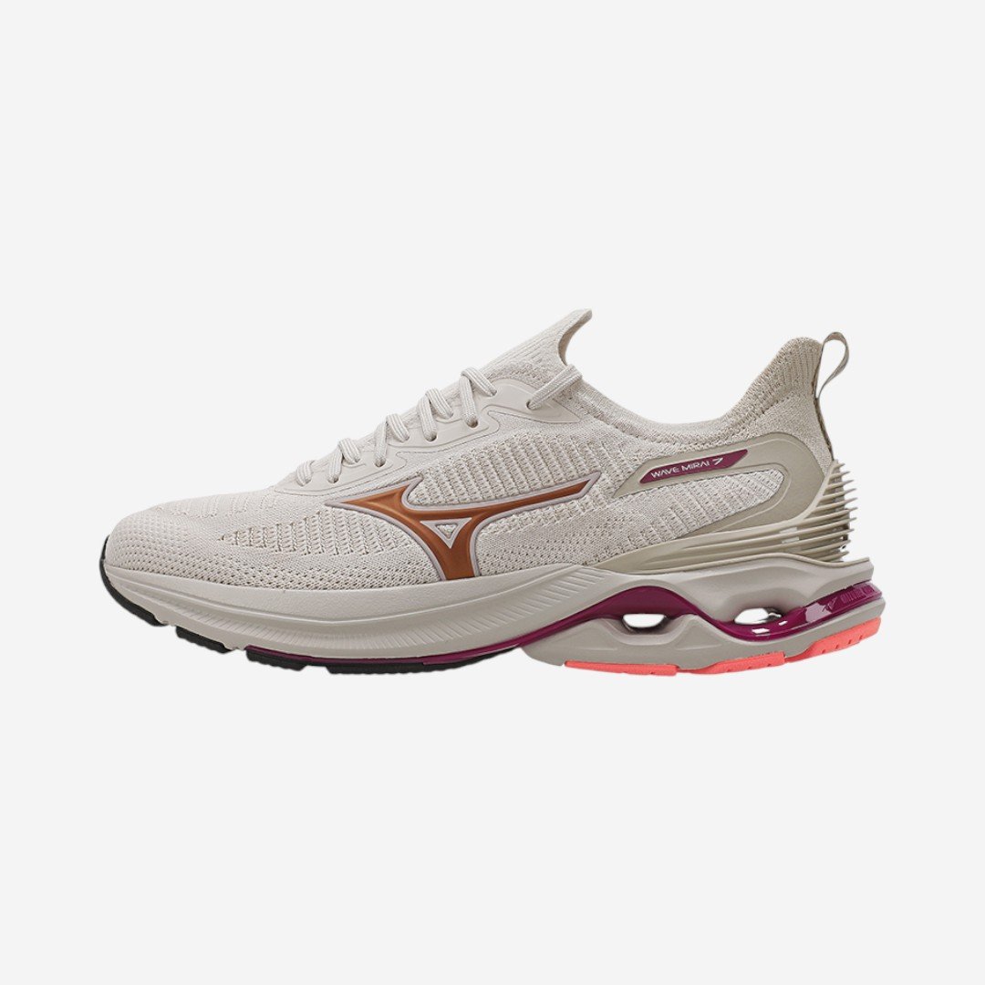 Tênis de Corrida Feminino Mizuno Wave Mirai 7 Arenito Arenito