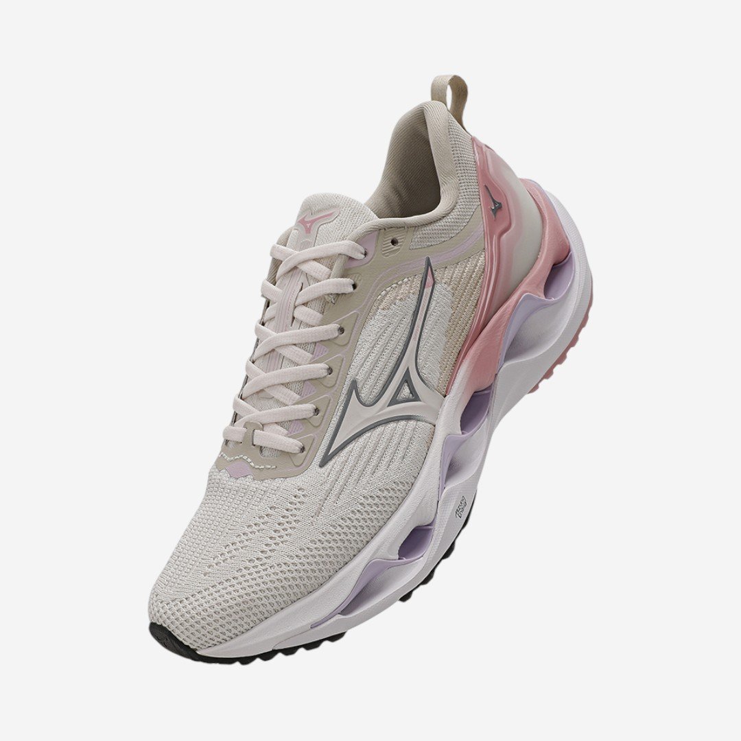 Tênis de Corrida Feminino Mizuno Wave Stratos 3 Arenito Arenito/Peonia 2