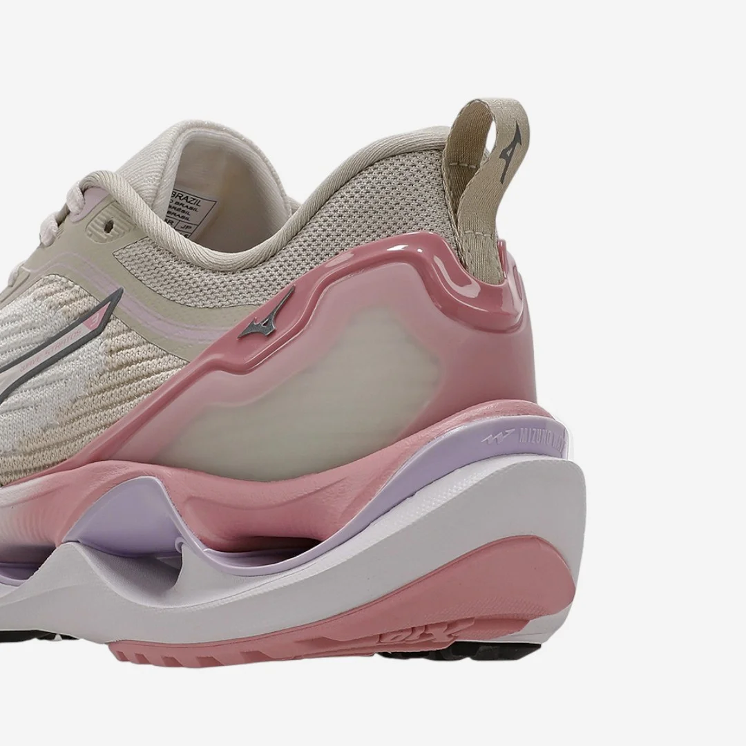 Tênis de Corrida Feminino Mizuno Wave Stratos 3 Arenito Arenito/Peonia 8