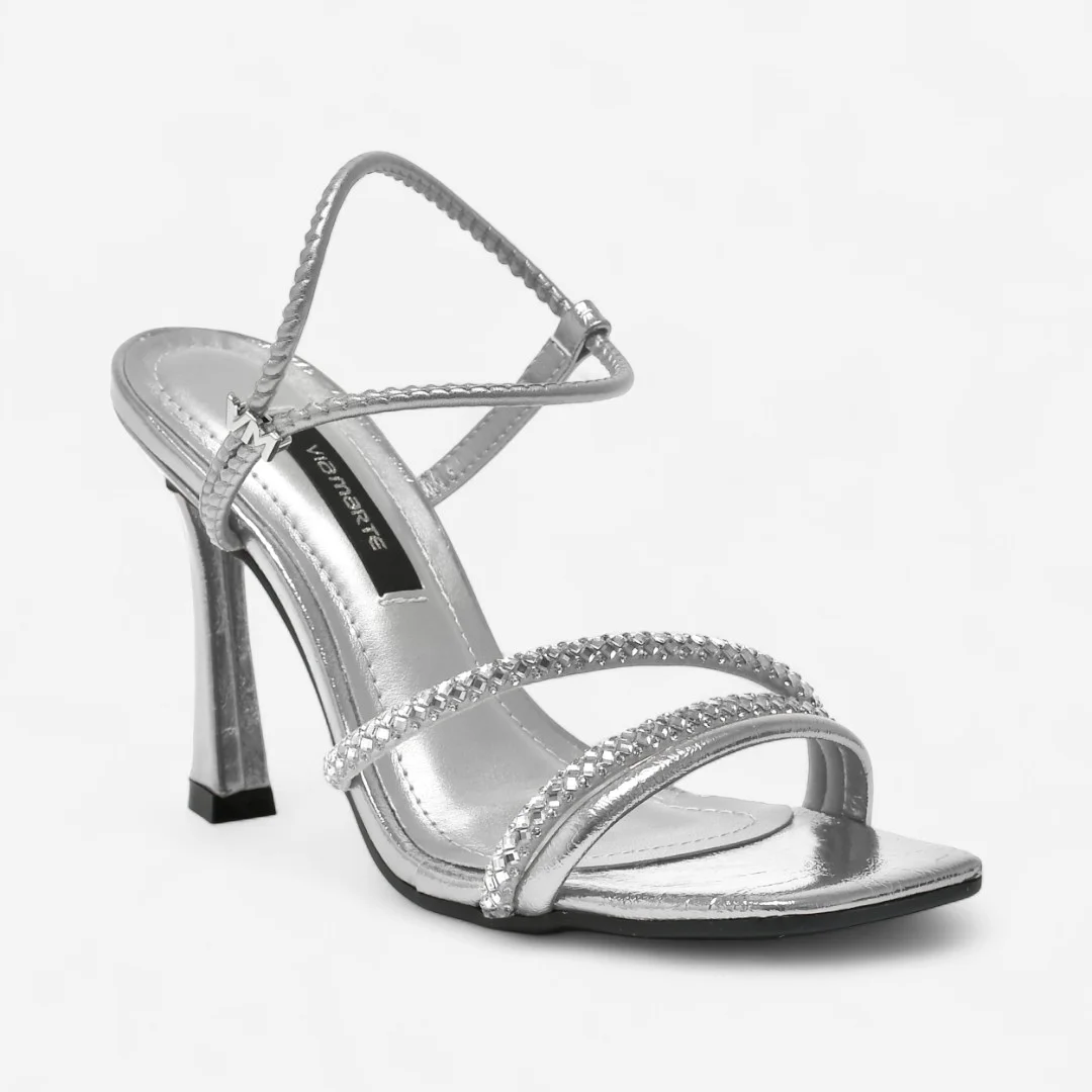 Sandália Via Marte Salto Taça Prata Prata 2