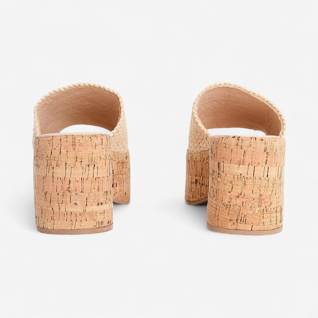 Tamanco Plataforma Sonho Dos Pés Tecido Natural Bege 3