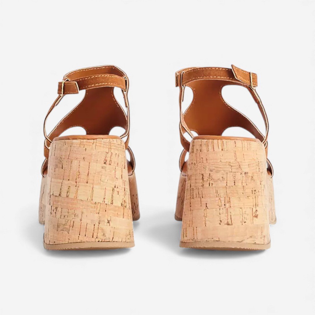 Sandália Plataforma Sonho Dos Pés Camurça Camel Camel 4