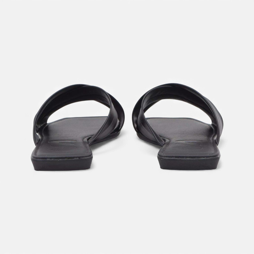 Chinelo Rasteira Sonho Dos Pés Napa Preto Preto 4