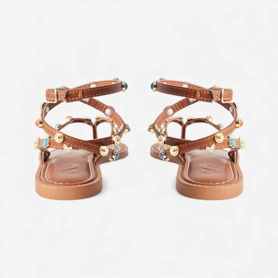 Sandália Rasteira Sonho Dos Pés Boho Camel Camel 3