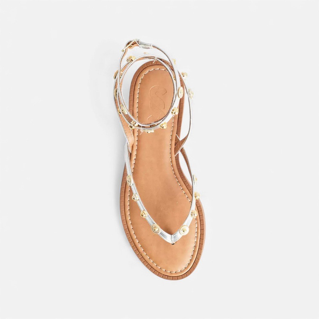 Sandália Rasteira Sonho Dos Pés Boho Prata Prata 3