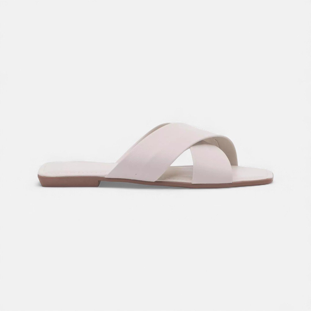 Chinelo Rasteira Sonho Dos Pés Napa Off White