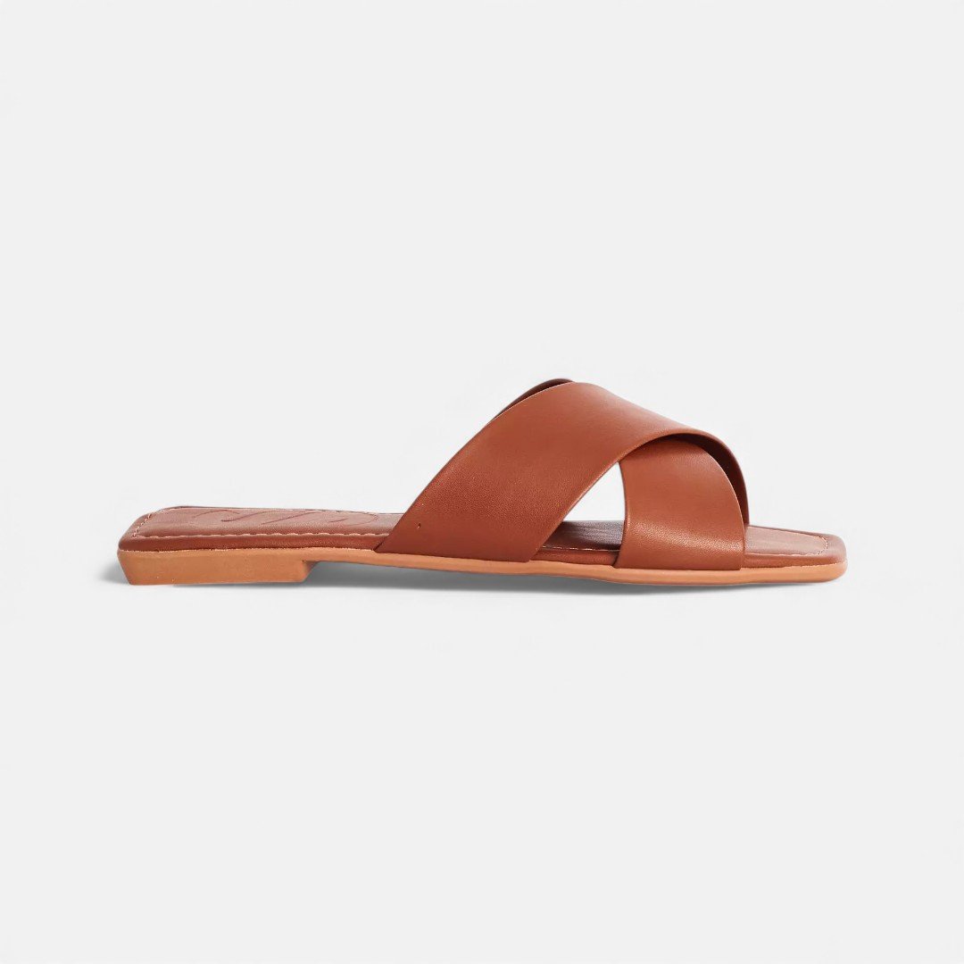 Chinelo Rasteira Sonho Dos Pés Napa Marrom