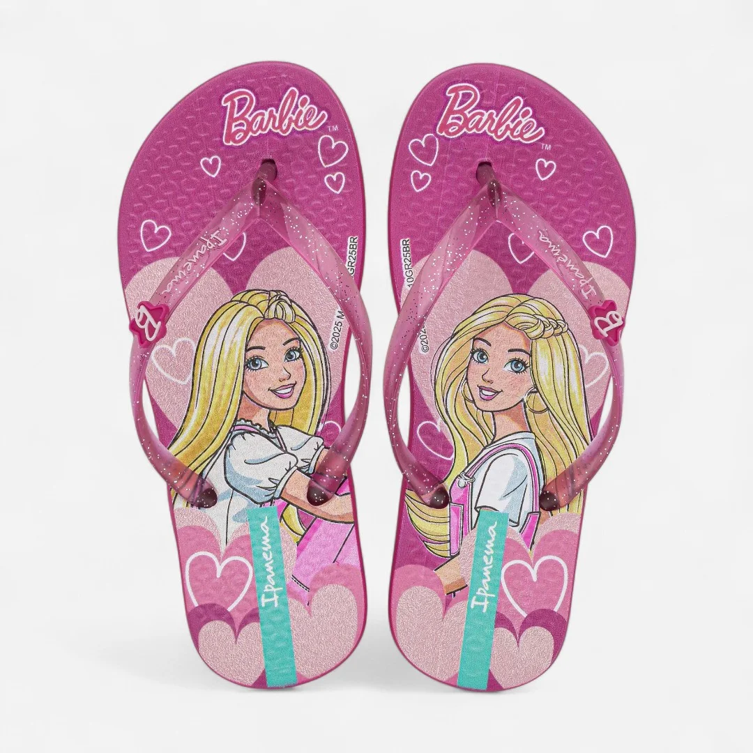 Chinelo De Dedo Infantil Barbie Meu Encanto Ipanema Rosa Rosa/Glitter 2