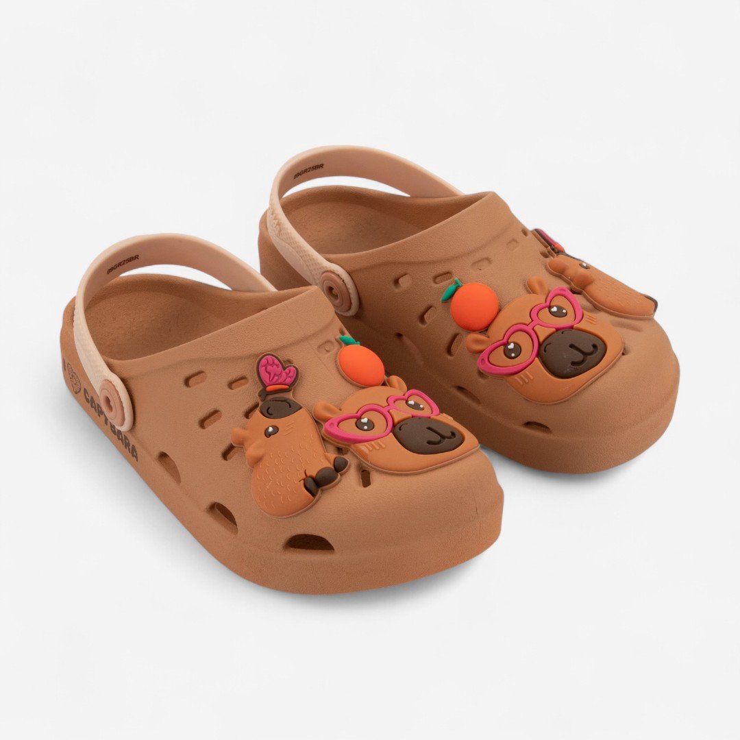 Babuche Infantil Capivara Hype Grendene Kids Marrom
