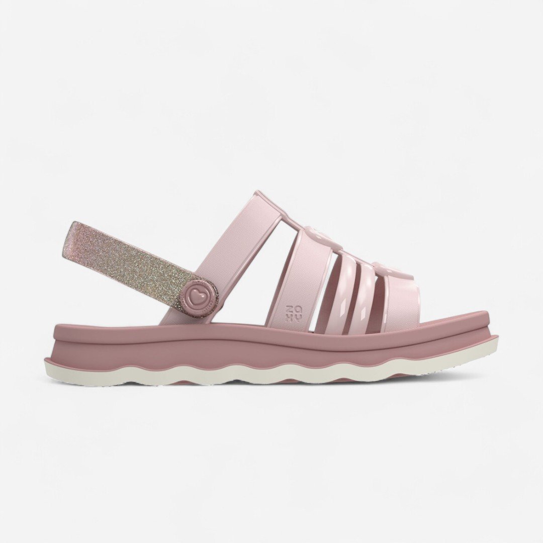 Sandália Plataforma Infantil Zip Zaxy Nude Claro