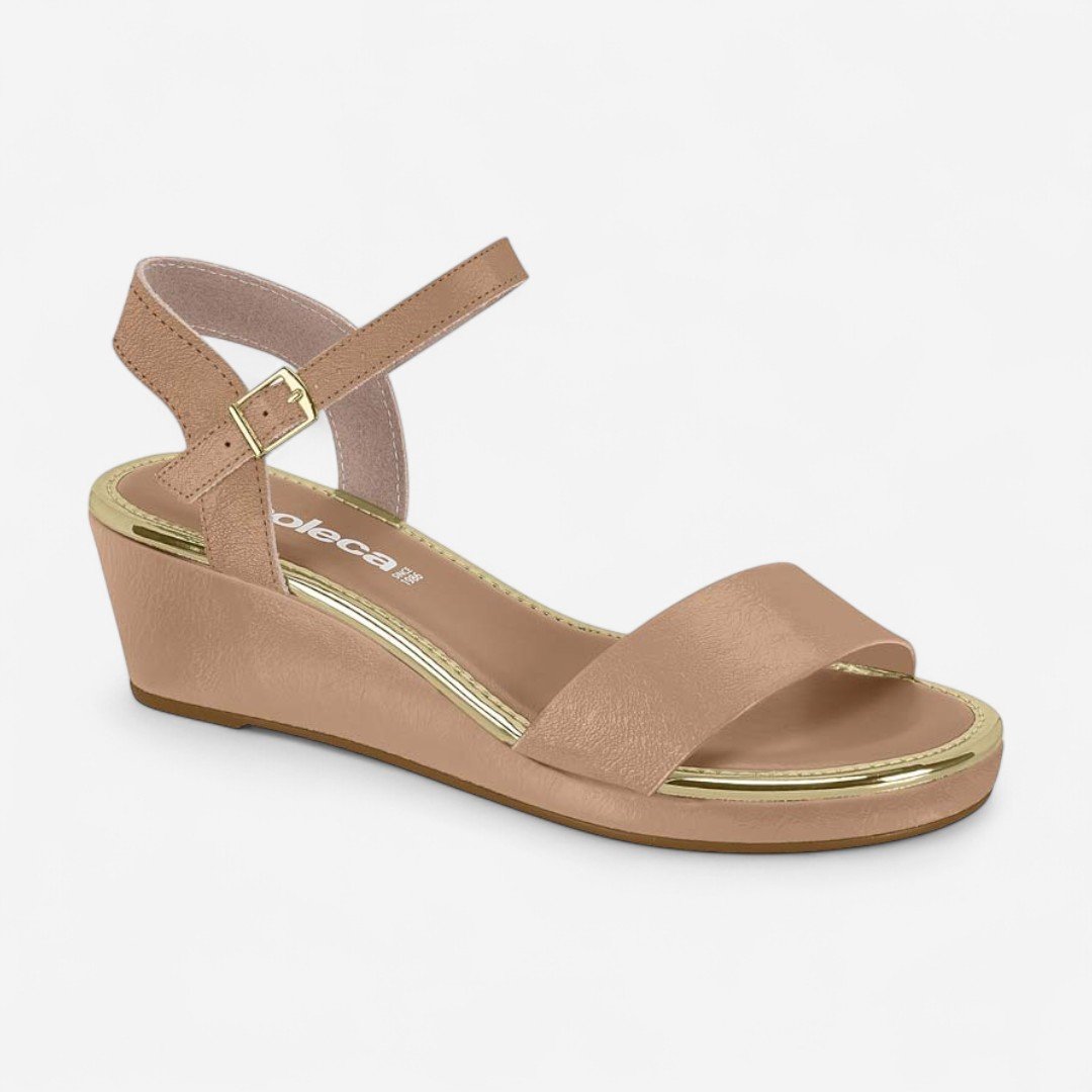 Sandália Anabela Moleca Nude