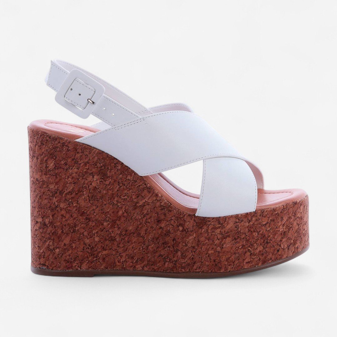 Sandália Zatz Plataforma Feminina Branco Branco 2