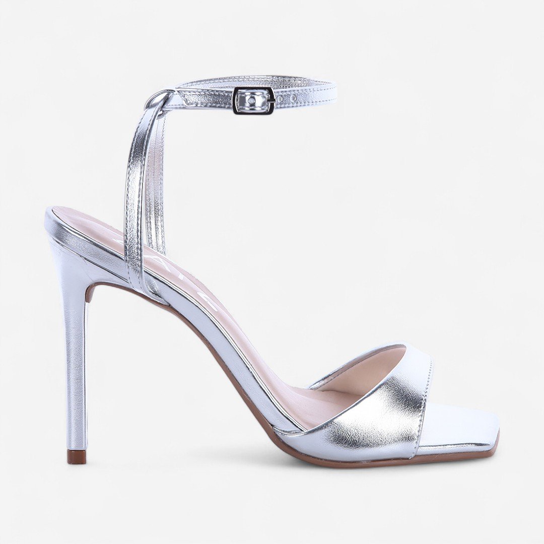Sandália Zatz Salto Fino Prata