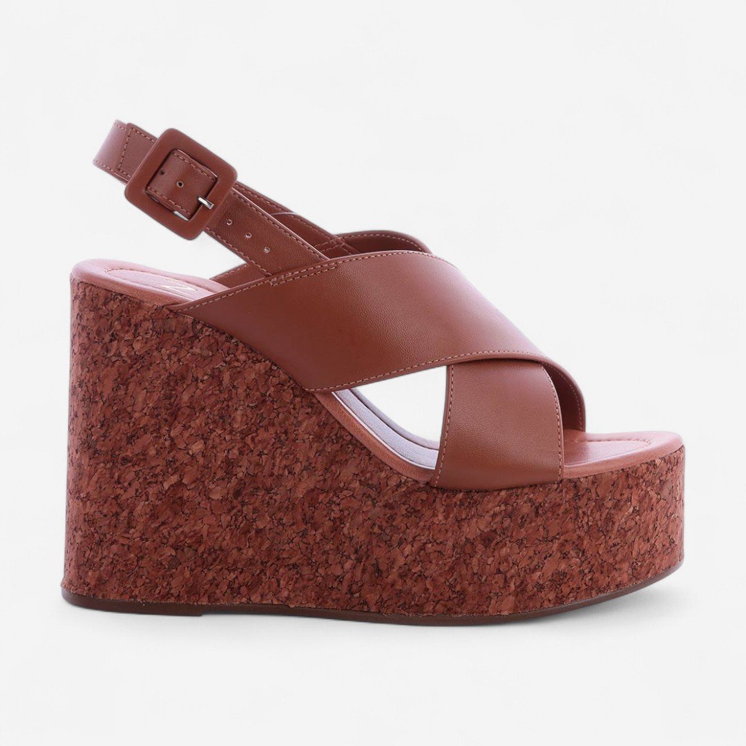 Sandália Zatz Plataforma Feminina Caramelo