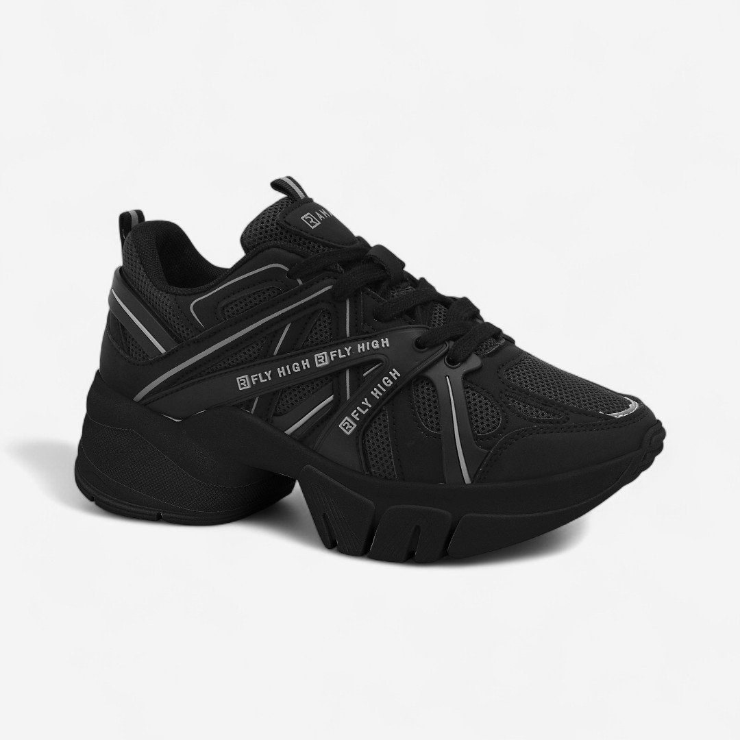 Tênis Ramarim Casual Plataforma Preto