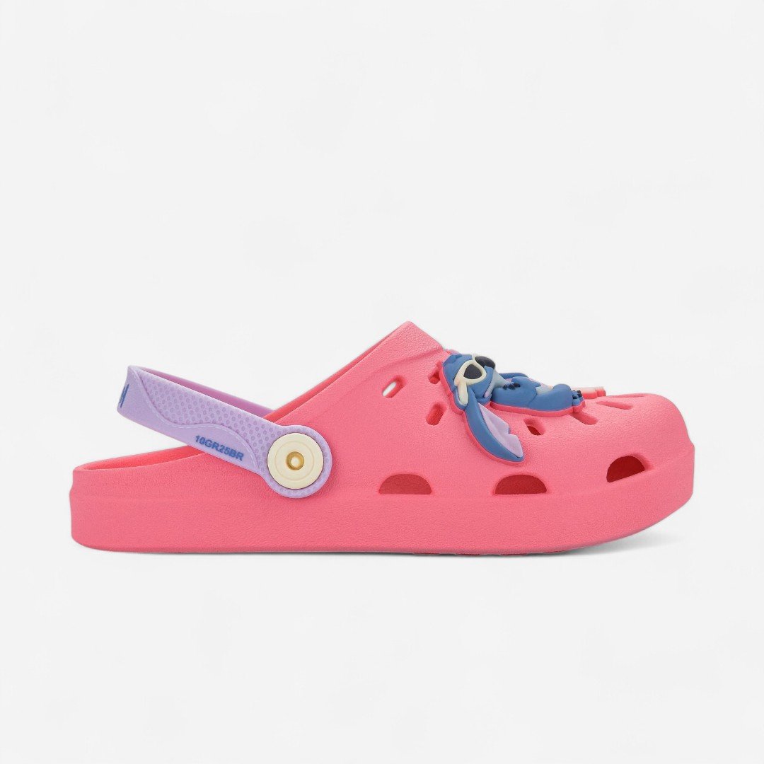Babuche Infantil Disney Smile Stitch Rosa Rosa 2