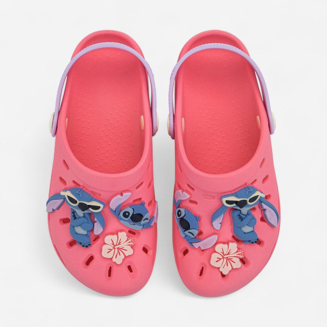 Babuche Infantil Disney Smile Stitch Rosa Rosa 3