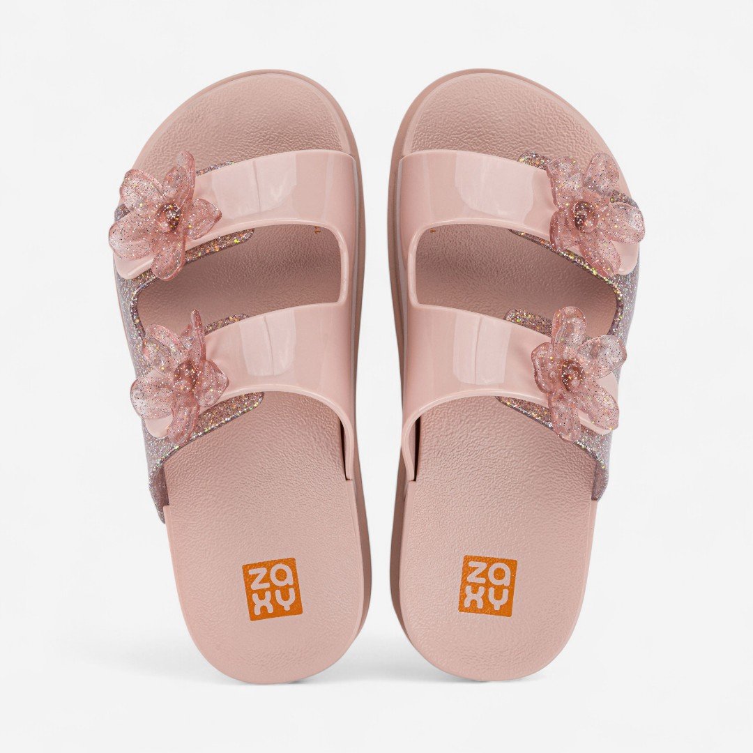 Sandália Infantil Zaxy Partner Flowers Nude Claro Rosa 3
