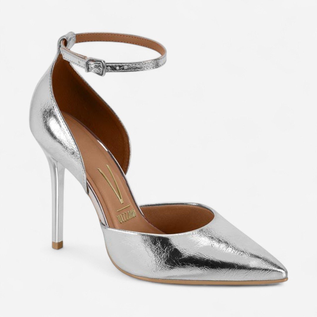 Sapato Scarpin Vizzano Metalizado Prata Prata 2
