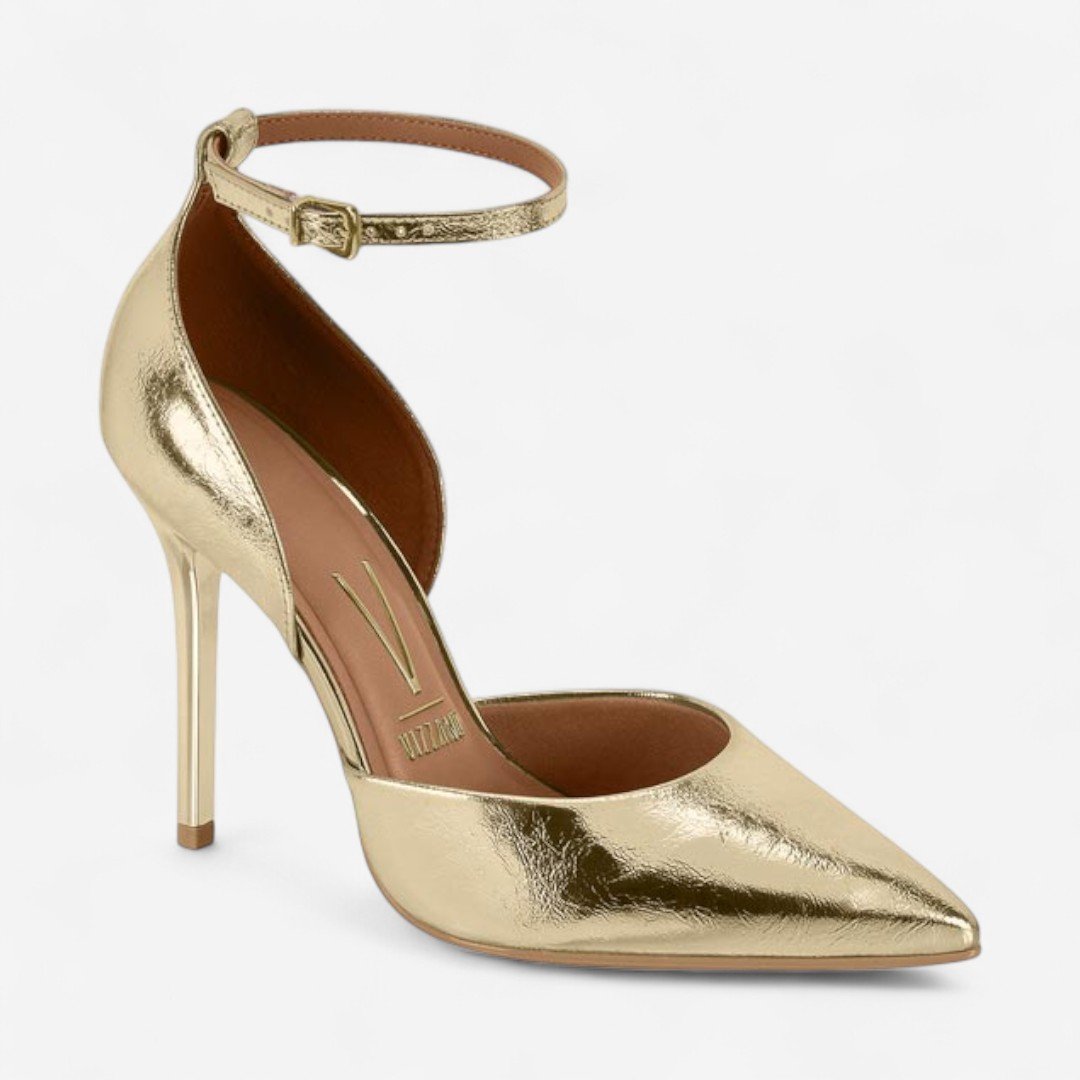Sapato Scarpin Vizzano Metalizado Dourado