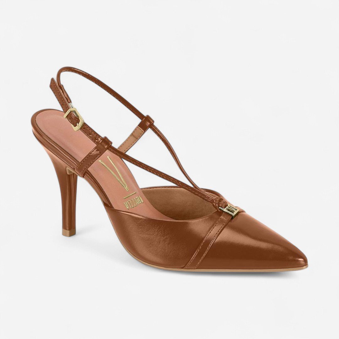 Sapato Scarpin Vizzano Slingback Marrom