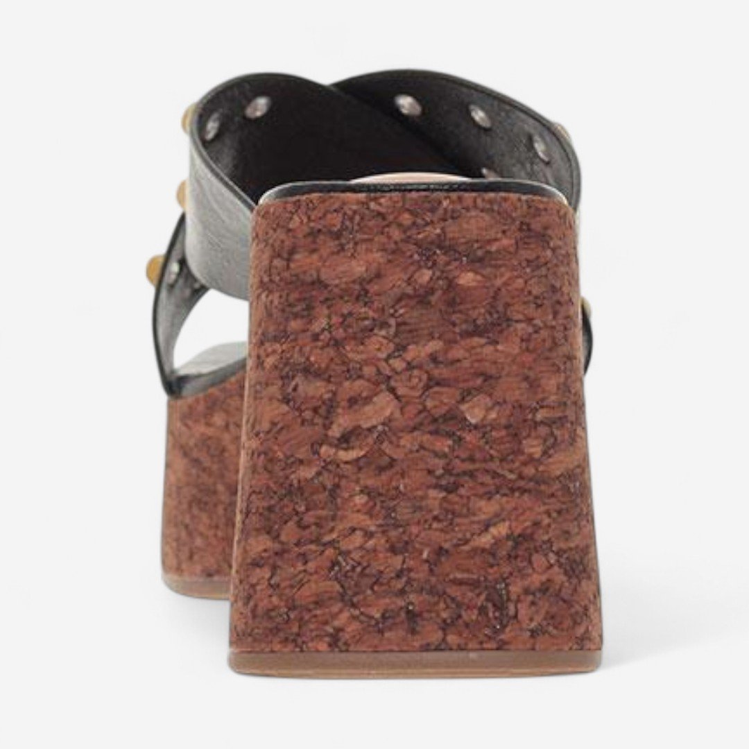 Tamanco Plataforma Vizzano Com Rebites Preto Preto 4