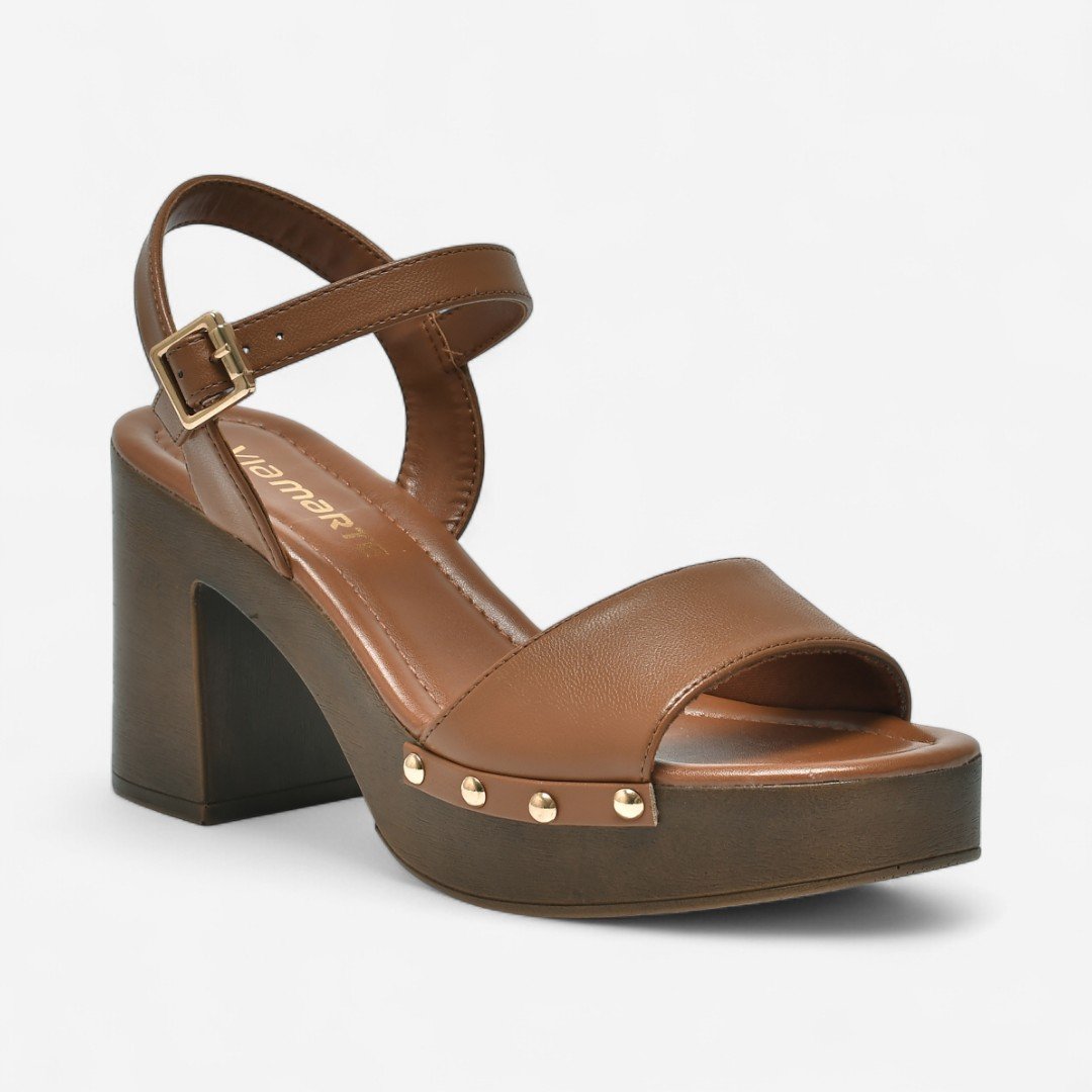 Sandália Plataforma Via Marte Marrom