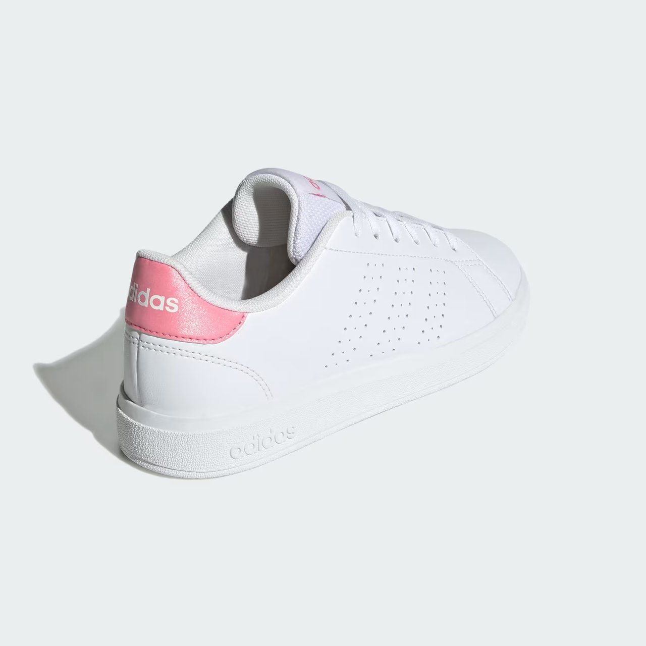 Tênis Adidas Advantage Base 2.0 Infantil Branco Branco/Rosa 5