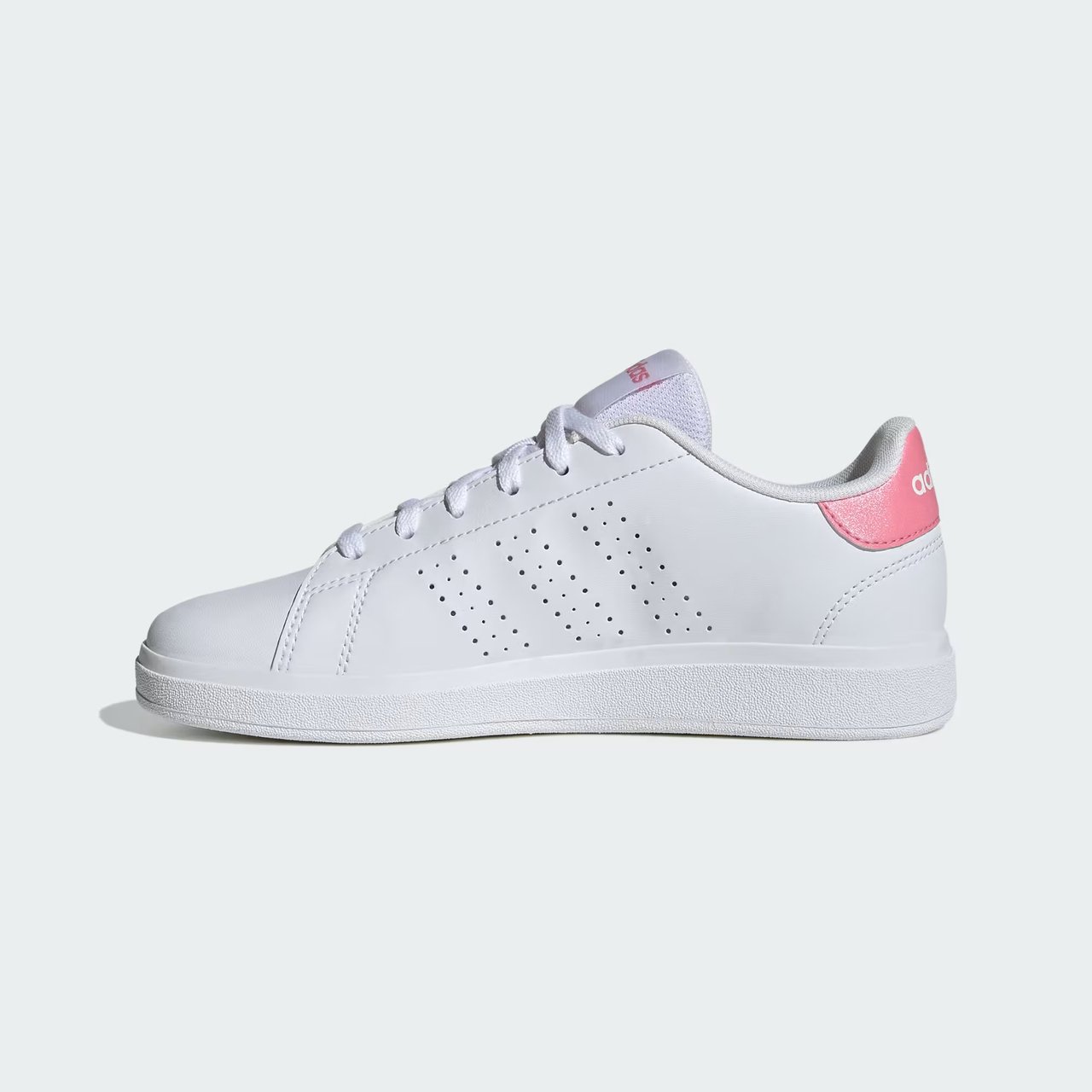 Tênis Adidas Advantage Base 2.0 Infantil Branco Branco/Rosa 6
