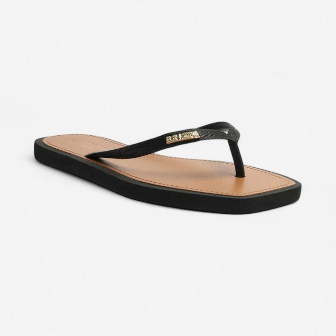 Chinelo De Dedo Recouro Square Brizza Preto Preto 2