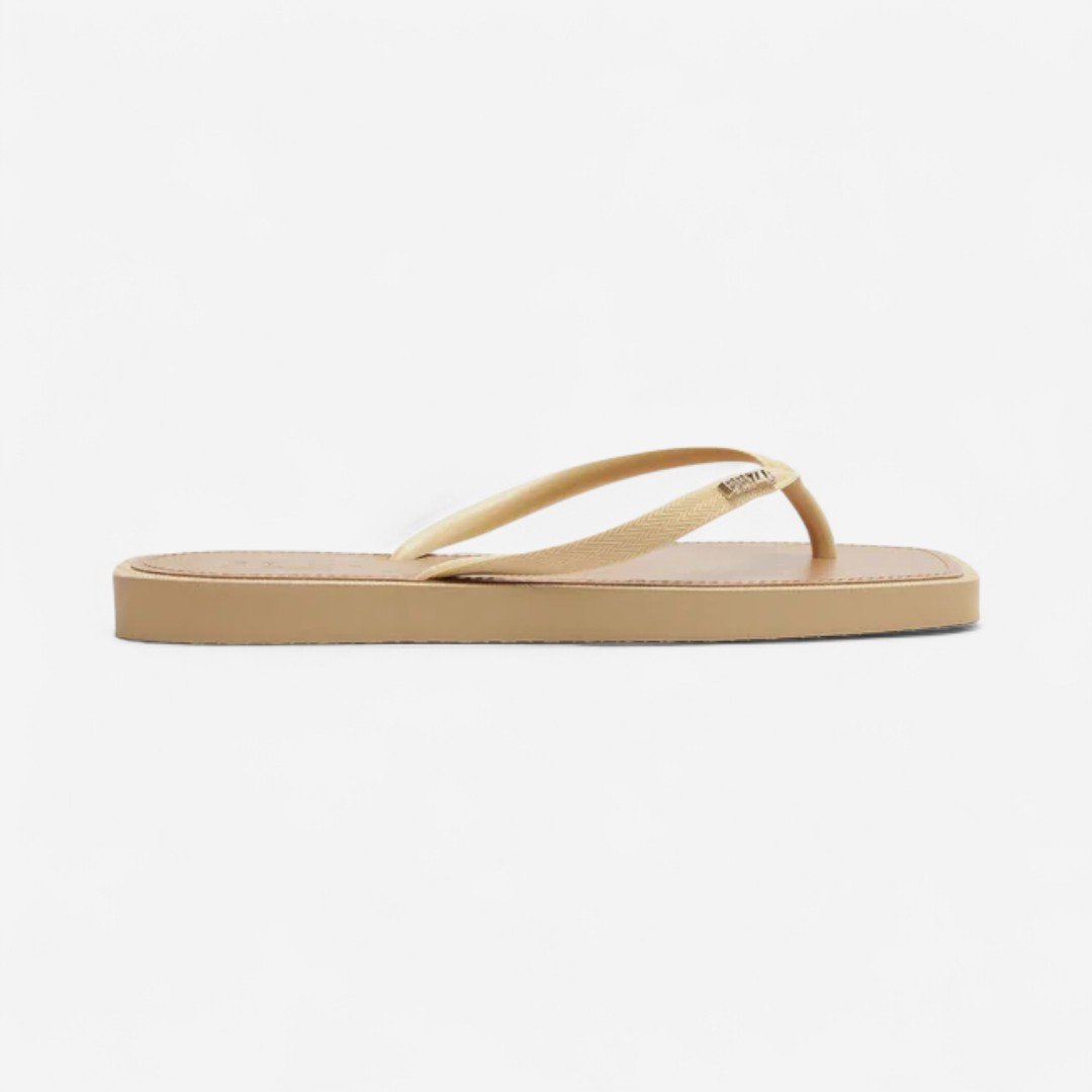 Chinelo De Dedo Recouro Square Brizza Bege