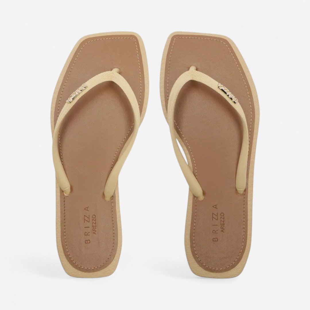 Chinelo De Dedo Recouro Square Brizza Bege Areia 2