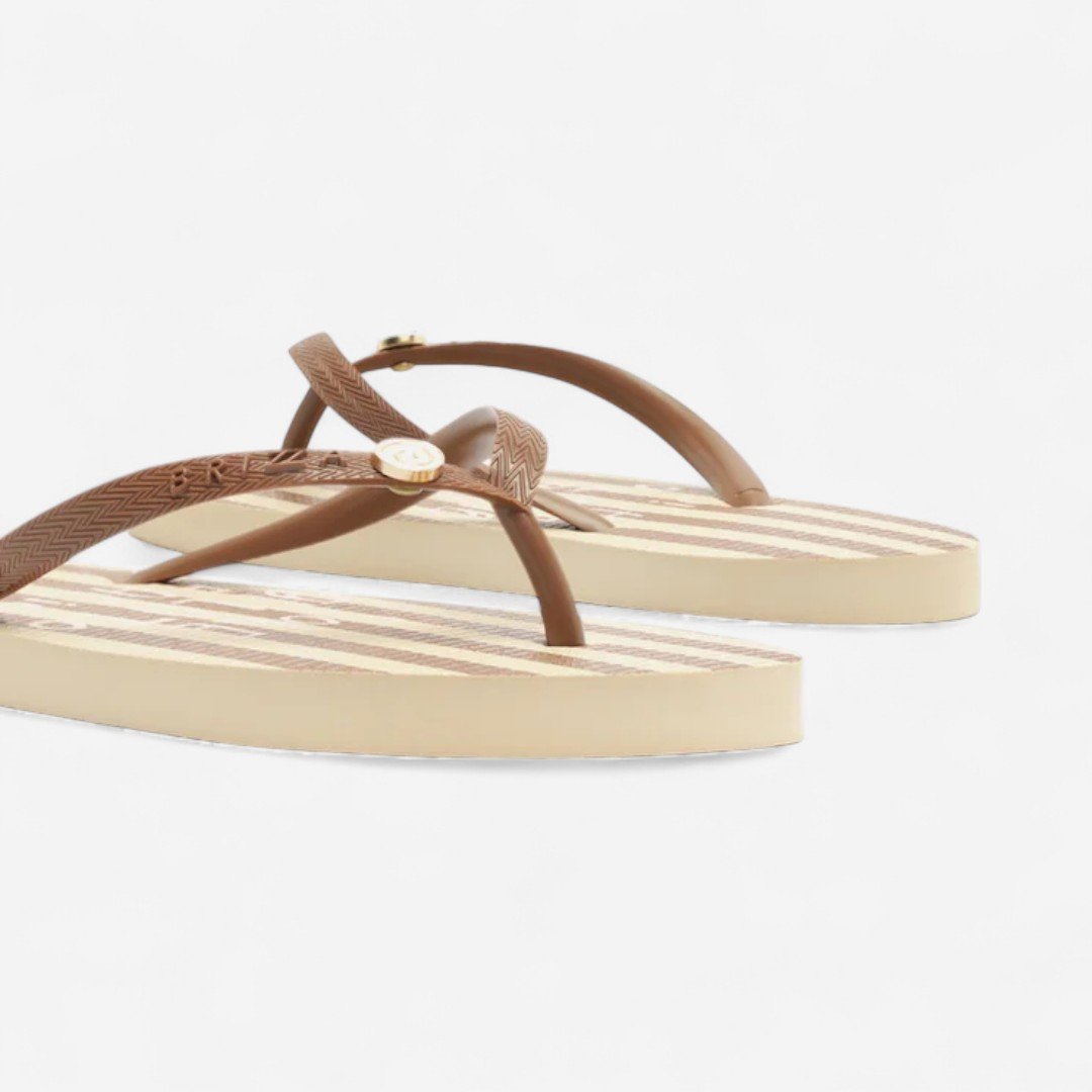 Chinelo De Dedo Brizza Listrado Easy Bacio Di Latte Marrom Marrom 4