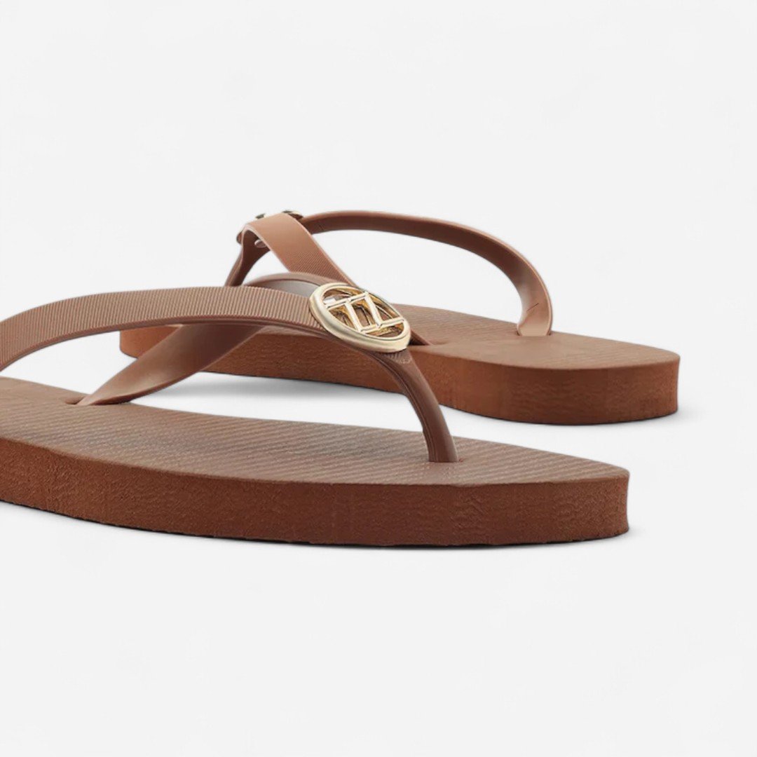 Chinelo Brizza Essential Metal ZZ Marrom Marrom 4