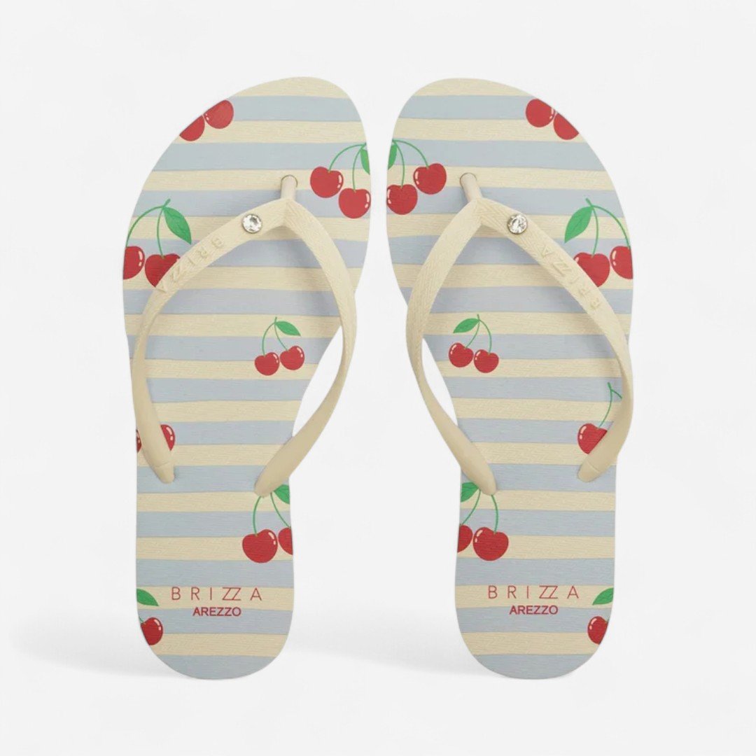 Chinelo De Dedo Brizza Essential Cereja Branco